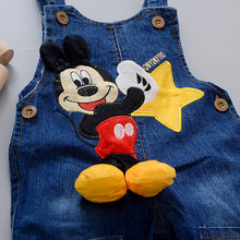 Load image into Gallery viewer, Cartoon Baby Boy Clothes Denim Pants Elastic Waist Trousers Children&#39;s Jeans
