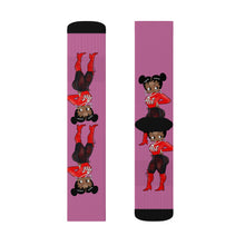 Load image into Gallery viewer, R_RH Pink Caricature Sublimation Socks
