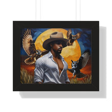 Load image into Gallery viewer, R_RH The Man and Owls  Framed Horizontal Poster
