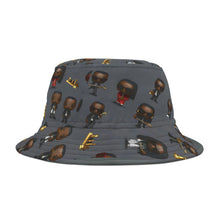 Load image into Gallery viewer, R_RH Caricature Toons Mens Grey Bucket Hat
