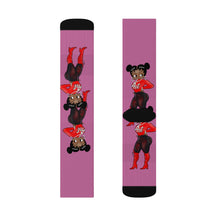 Load image into Gallery viewer, R_RH Pink Caricature Sublimation Socks
