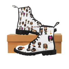 Load image into Gallery viewer, R_RH White Caricature Toons Women&#39;s Canvas Boots
