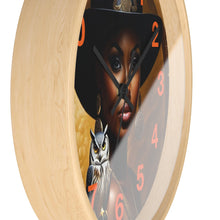 Load image into Gallery viewer, R&amp;RH Woman and Owl Wall Clock
