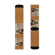 Load image into Gallery viewer, R_RH Caricature Huh Brown Sublimation Socks
