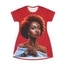 Load image into Gallery viewer, Red Portrait T-Shirt Dress
