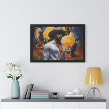 Load image into Gallery viewer, R_RH The Man and Owls  Framed Horizontal Poster
