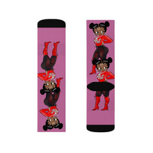 Load image into Gallery viewer, R_RH Pink Caricature Sublimation Socks
