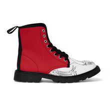 Load image into Gallery viewer, R&amp;RH Women&#39;s Red and White Canvas Boots
