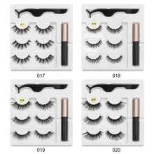 Load image into Gallery viewer, Magnetic Eyelashes Eyeliner Eyelash Curler Set5 Magnet Natural
