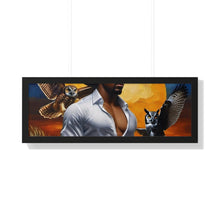 Load image into Gallery viewer, R_RH The Man and Owls  Framed Horizontal Poster
