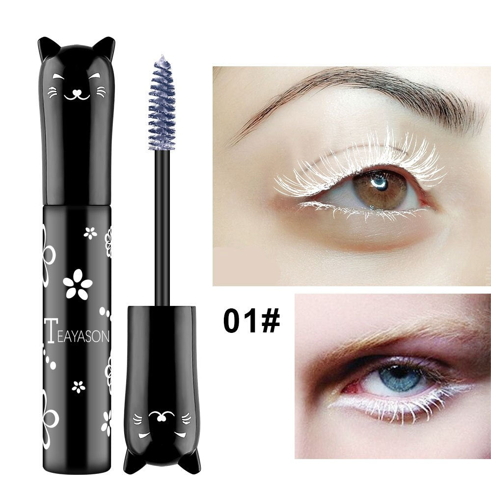 Professional Makeup Mascara Waterproof Quick-drying Eyelash Curling Lengthening Makeup Eyelashes Blue Purple Color Mascara