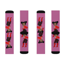 Load image into Gallery viewer, R_RH Pink Caricature Sublimation Socks
