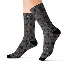 Load image into Gallery viewer, R_RH Grey Caricature Toon Men Sublimation Socks
