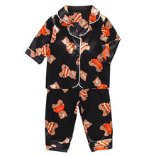 Load image into Gallery viewer, Toddle Boy Girls Ice Silk Satin Pajamas Sets
