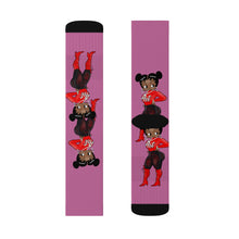 Load image into Gallery viewer, R_RH Pink Caricature Sublimation Socks
