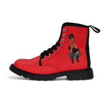 Load image into Gallery viewer, R_RH Women&#39;s Red Design Canvas Boots
