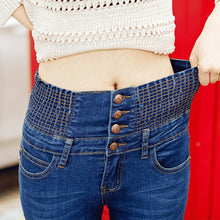 Load image into Gallery viewer, Autumn New Large Slim Pants Elastic High Waist Elastic Pencil Pants Korean Jeans Women
