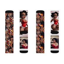 Load image into Gallery viewer, R_RH Red Caricature Sublimation Socks
