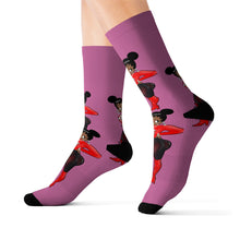 Load image into Gallery viewer, R_RH Pink Caricature Sublimation Socks
