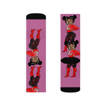 Load image into Gallery viewer, R_RH Pink Caricature Sublimation Socks
