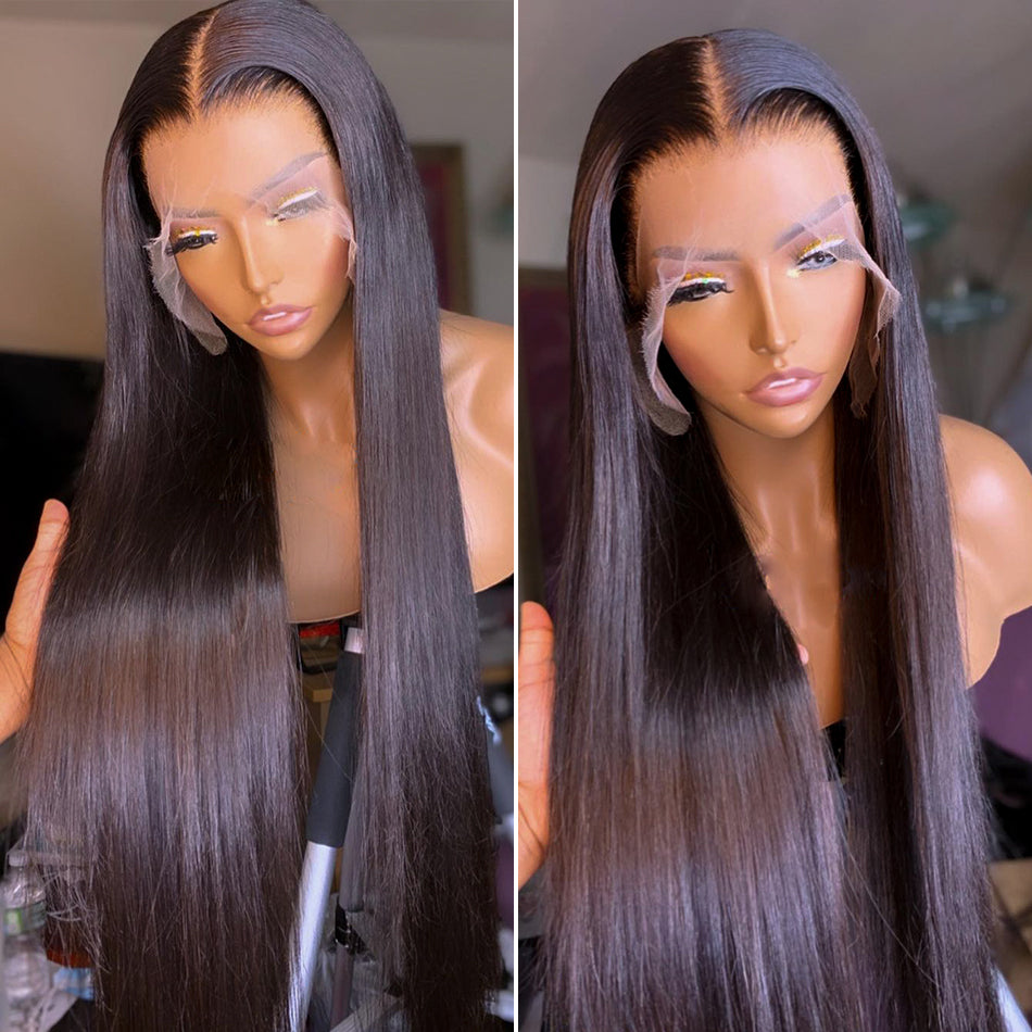 Natural Transition Front Lace Long Straight Wig's