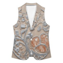 Load image into Gallery viewer, R&amp;RH Women&#39;s Short Sleeve Peach and White Designer Suit $110
