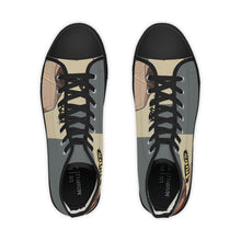 Load image into Gallery viewer, R&amp;RH men&#39;s gray Huh?! high top sneakers
