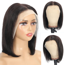 Load image into Gallery viewer, Front Lace Wig Headband Real Human Hair 13 * 4 Bob Wig Straight Human Hair
