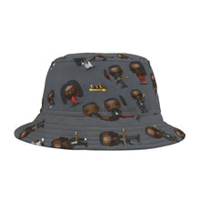 Load image into Gallery viewer, R_RH Caricature Toons Mens Grey Bucket Hat
