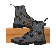 Load image into Gallery viewer, R_RH Caricature Toons Grey Men&#39;s Canvas Boots
