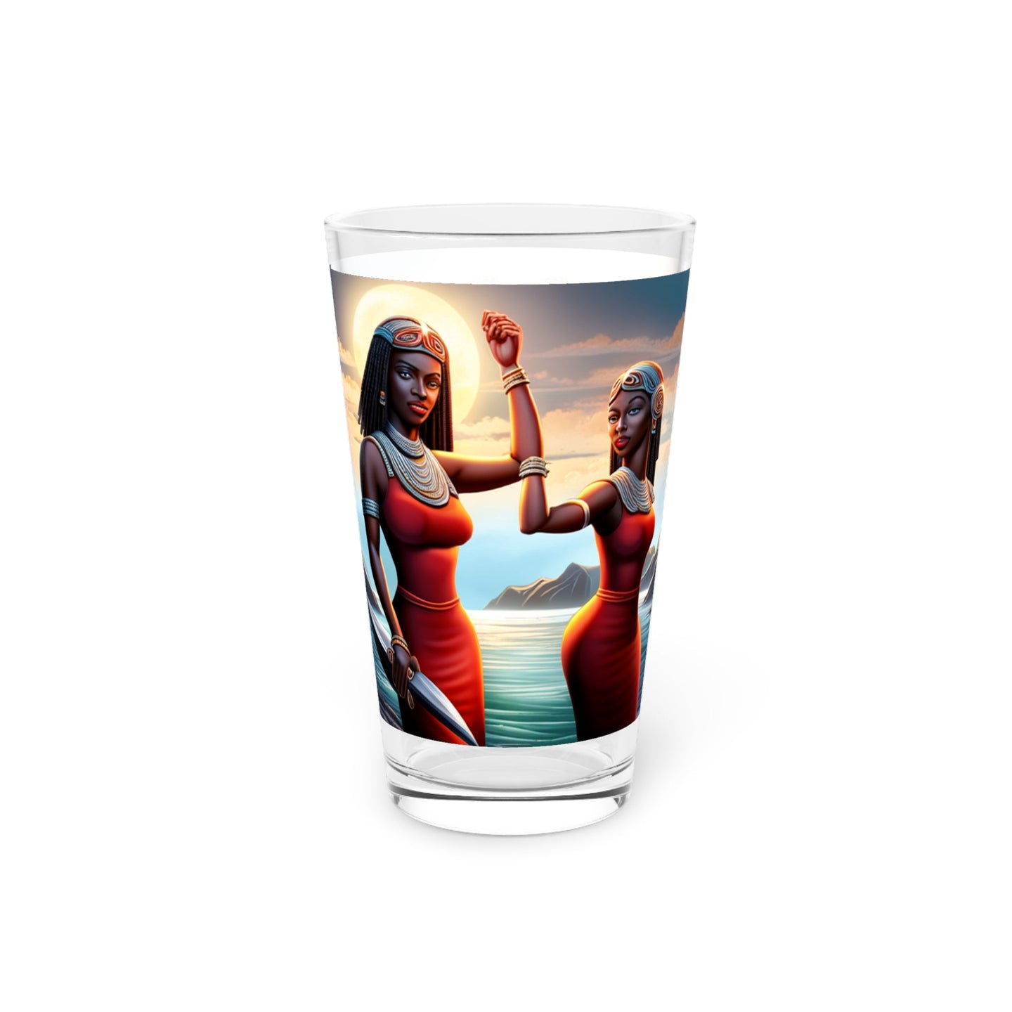 Amazon Goddess Pint Glass, 16oz