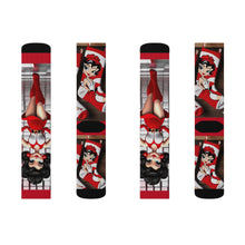 Load image into Gallery viewer, R&amp;RH Red Boots Caricatures Socks
