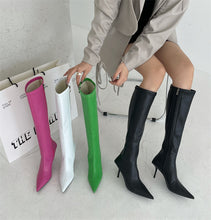 Load image into Gallery viewer, Autumn New Women&#39;s Boots Fashion Temperament Colorful Pointed Long Boots Slim Heels High Heels Boots
