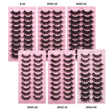 Load image into Gallery viewer, 10 Pairs Of Messy Thick Imitation Mink Hair False Eyelashes 3D Stereo Realistic European And American Fried Hair False Eyelashes
