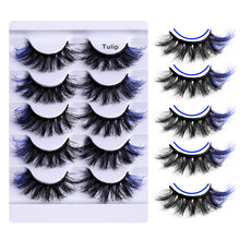 Load image into Gallery viewer, 5 Pairs Of Colorful Fried False Eyelashes Multi Layer Thick Cross Mink Like Eyelashes
