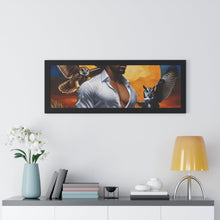 Load image into Gallery viewer, R_RH The Man and Owls  Framed Horizontal Poster
