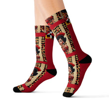 Load image into Gallery viewer, R_RH Caricature Red Socks
