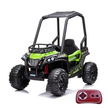 Load image into Gallery viewer, Green 24V Electric Kid Ride On Car with Remote Control JS370 UTV Ride on Cars for Kids
