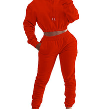 Load image into Gallery viewer, Women&#39;s Spring And Winter Plush Sports Casual Suit Hoodie+Jogging Pants Two-Piece Set
