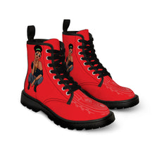 Load image into Gallery viewer, R_RH Women&#39;s Red Design Canvas Boots
