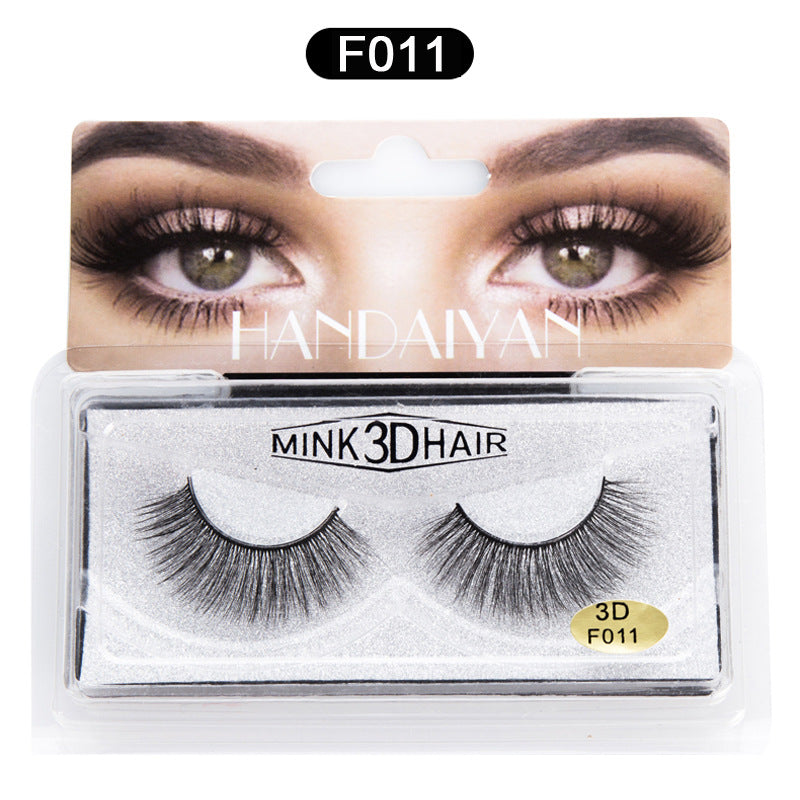 Explosive 3D Mink Hair False Eyelashes Curled Soft Slender Three