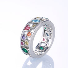 Load image into Gallery viewer, Colorful Women Hollow Out Geometric Stone Rings
