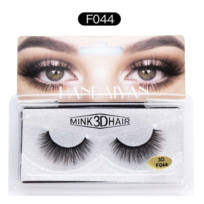 Explosive 3D Mink Hair False Eyelashes Curled Soft Slender Three
