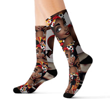 Load image into Gallery viewer, R_RH Red Caricature Sublimation Socks
