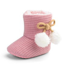 Load image into Gallery viewer, Autumn and Winter Wool ball warm Baby Shoes Soft Bottom Toddler Shoes
