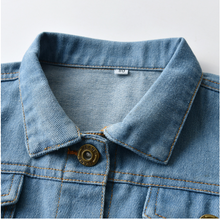 Load image into Gallery viewer, Top Spring Autumn Kids Casual Jacket Girls Ripped Holes Jeans Coats Little Boys Girls Denim Outerwear Costume
