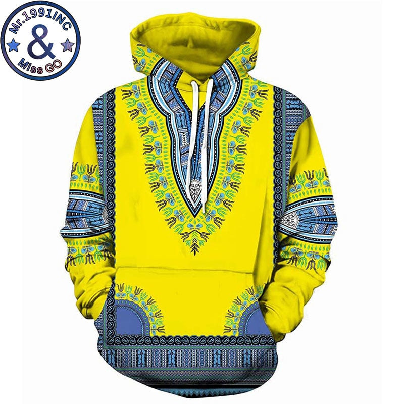 Unisex African Clothing Casual Hooded Sweatshirt