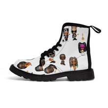 Load image into Gallery viewer, R_RH White Caricature Toons Women&#39;s Canvas Boots
