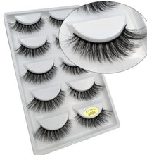 Load image into Gallery viewer, 5 Pairs 3D Mink Lashes Thickness False Eyelashes
