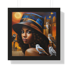 Load image into Gallery viewer, R_RH Owls At Midnight Framed Horizontal Poster
